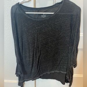 Free People Oversized Shirt in Heather Black